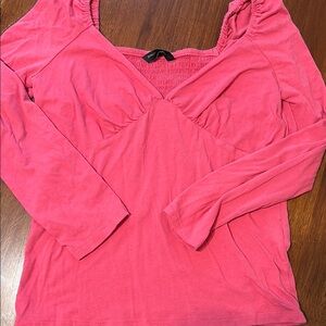 Banana Republic Pink deep V neck top
